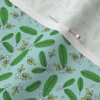 Ditsy Retro Branch - Aqua