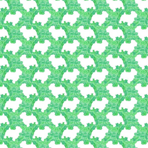 Terrier tie dye - green