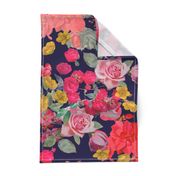 Antique Floral LARGE print // NAVY