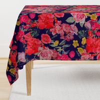 Antique Floral LARGE print // NAVY