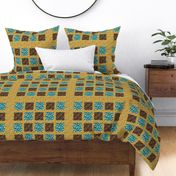  Van Gogh Cheater Quilt Patchwork Starry Night and Sunflowers 