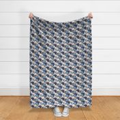 Tiny Dinosaur Camouflage in Blues & Grays