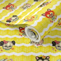 Vintage Baby Animals on Ruffles