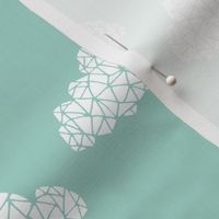 geo clouds // mint pastel gender neutral trendy mint clouds for baby nursery