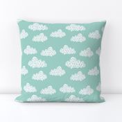 geo clouds // mint pastel gender neutral trendy mint clouds for baby nursery