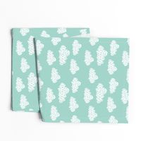 geo clouds // mint pastel gender neutral trendy mint clouds for baby nursery