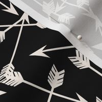 arrows scattered // black and cream off-white southwest simple print
