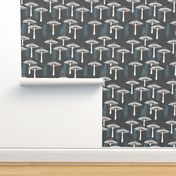 Fungus Forest -- Charcoal/Soft Blue/Navy