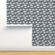 geo clouds // cloud design in geometrics on grey charcoal 