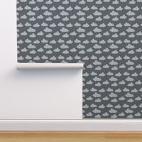 geo clouds // cloud design in geometrics on grey charcoal 