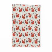 fox // red triangle kids autumn trendy geo geometric fox fabric by andrea lauren