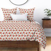 fox // red triangle kids autumn trendy geo geometric fox fabric by andrea lauren