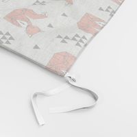 fox // red triangle kids autumn trendy geo geometric fox fabric by andrea lauren