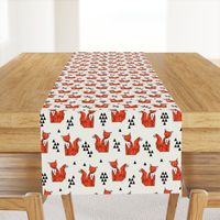 fox // red triangle kids autumn trendy geo geometric fox fabric by andrea lauren