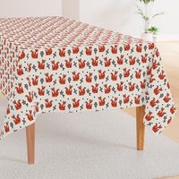 fox // red triangle kids autumn trendy geo geometric fox fabric by andrea lauren