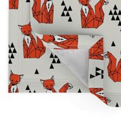 fox // red triangle kids autumn trendy geo geometric fox fabric by andrea lauren