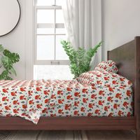 fox // red triangle kids autumn trendy geo geometric fox fabric by andrea lauren