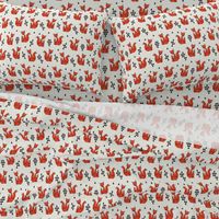 fox // red triangle kids autumn trendy geo geometric fox fabric by andrea lauren