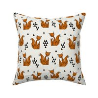 fox // rust foxes kids nursery baby cream brown sweet gender neutral foxes