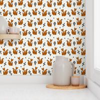 fox // rust foxes kids nursery baby cream brown sweet gender neutral foxes