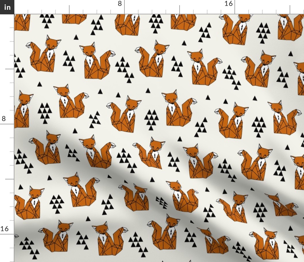 fox // rust foxes kids nursery baby cream brown sweet gender neutral foxes