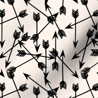 arrows scattered // small version tribal scattered southwest black and champagne minimal print