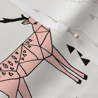 Geo Deer - Light Pink by Andrea Lauren