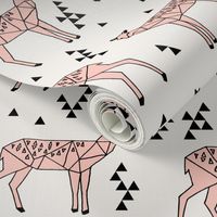 Geo Deer - Light Pink by Andrea Lauren