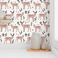 Geo Deer - Light Pink by Andrea Lauren