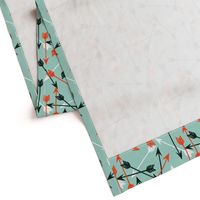 Arrows Scattered - Pale Turquoise/Vermillion/Rifle Green/White by Andrea Lauren