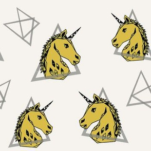 geo unicorn // mustard unicorn 80s trendy cool kids cute rad unicorn