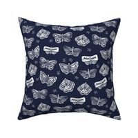 Butterflies Mixed - Imperial Blue/White by Andrea Lauren