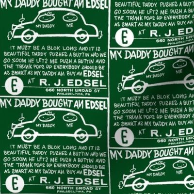 My Daddy Bought an Edsel ad (green)