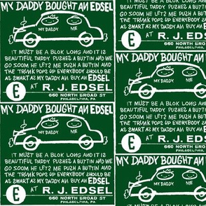 My Daddy Bought an Edsel ad (green)