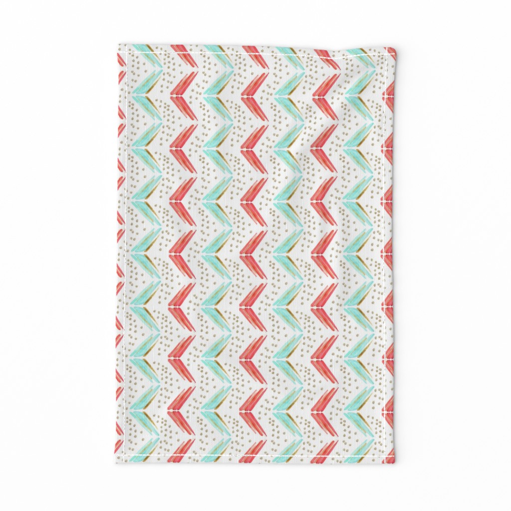 arrow chevron in blue and pink Vertical