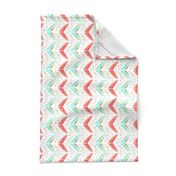 arrow chevron in blue and pink Vertical