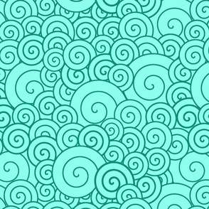 Cyan spirals