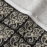 cappuccino filigree swirls and dots (gold black)