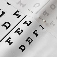 XL Vision Chart in Black and White