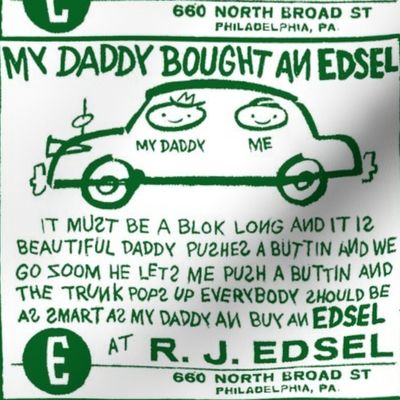 My Daddy Bought An Edsel 1958 advertisement