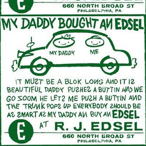 My Daddy Bought An Edsel 1958 advertisement
