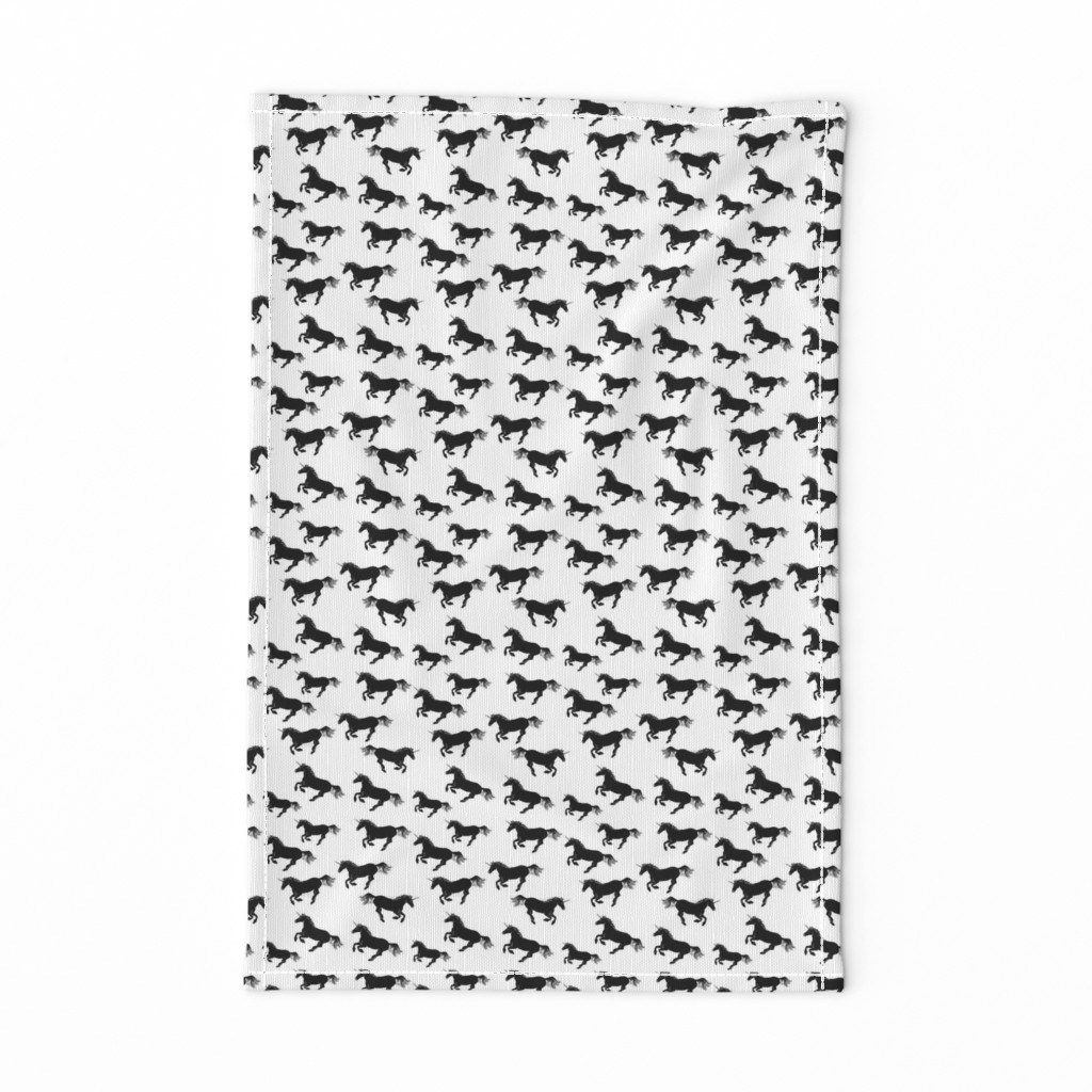 Unicorn Stampede in Black and White