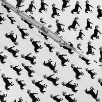 Unicorn Stampede in Black and White