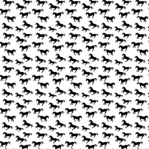 Unicorn Stampede in Black and White