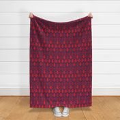 Rocket Science Damask (Red and Navy)