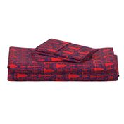 Rocket Science Damask (Red and Navy)