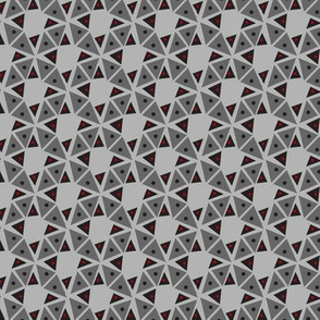 Square dancing triangulations - grey with red pop