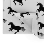 Unicorn Stampede in Black and White LARGE