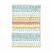 Frills and Fancies Tea Towel - Watercolor Stripe