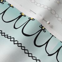 Frills and Fancies Tea Towel - Watercolor Stripe